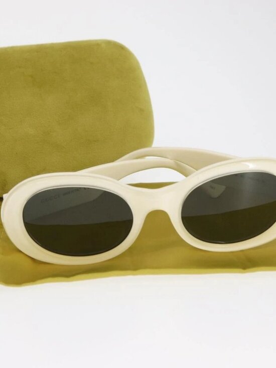 GUCCI Sunglasses plastic White Auth BA10540A
